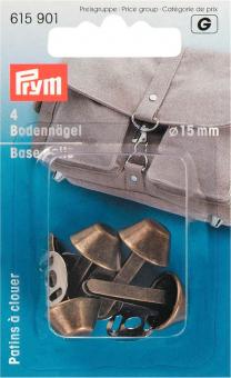 Prym Bodennaegel fuer Taschen 15 mm altmessing 