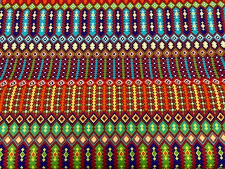 Ottoman Drucke Zacken multicolor 