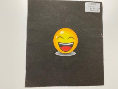 Smiley Rapport schwarz 18,5 x 20,5cm 