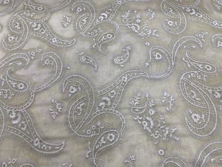 Chiffonstickerei Paisley oliv nur solange Vorrat reicht! 