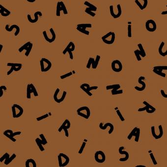 Soft Sweatdruck ABC cognac 