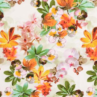 Voile-Druck ORCHIDEE grün 