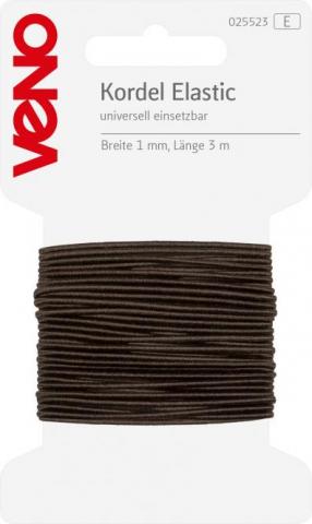 Kordel Elastic 1mm braun 