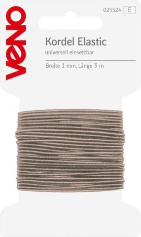 Kordel Elastic 1mm beige 