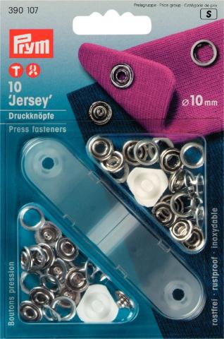 Prym NF-Druckknopf Jersey Zackenring MS 10 mm silberfarbig 