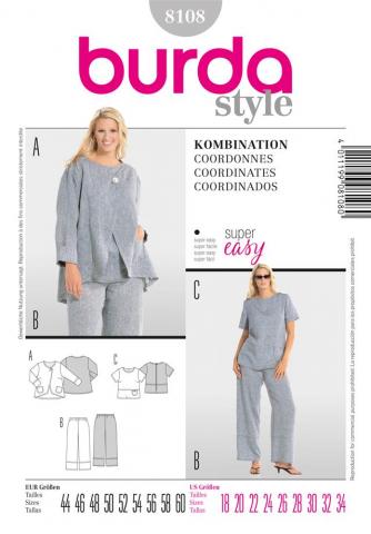 Burda 8108 Kombination 44-60 (PLUS) 