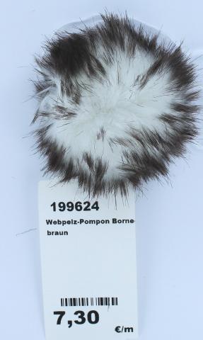 Webpelz-Pompon Borneokatze braun    AUSVERKAUFT 