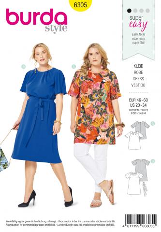 Burda 6305 Shirt 46 - 60 (PLUS) 