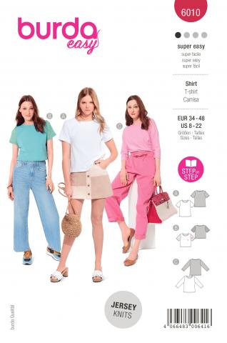 Burda 6010 Shirt 34 - 48 (EASY) 