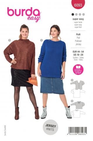 Burda 6093 Pulli 44-54 (PLUS) 