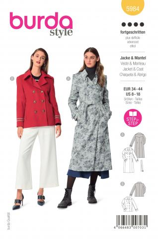 Burda 5984 Kaban-Jacke & Trenchcoat (DOB) 