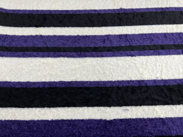 Chenille-Stripe ecure-lila-schwarz 