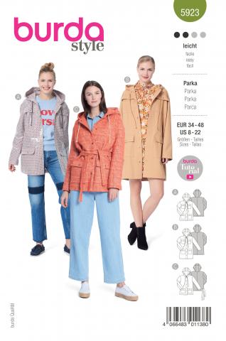 Burda 5923 Parka 34-48 (EASY) 