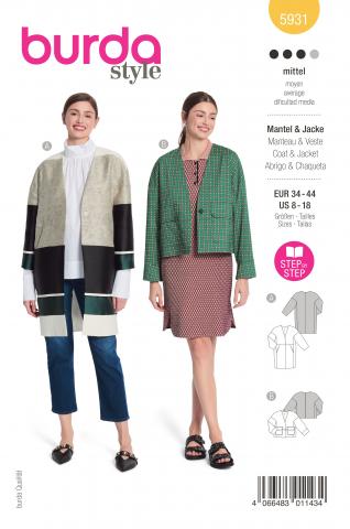 Burda 5931 Jacke&Mantel 34-44 (DOB) 