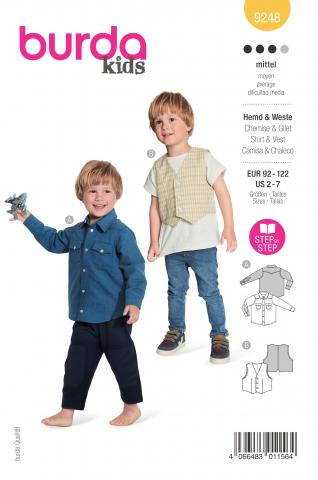 Burda 9248 Hemd&Weste 92-122 (KIDS) 