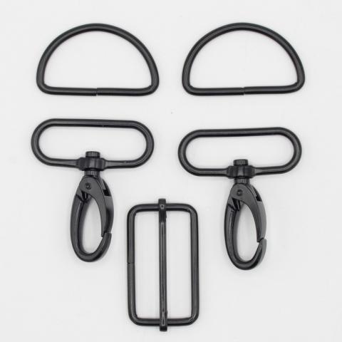 Taschen-Accessoires schwarz   5 teilig  40cm 