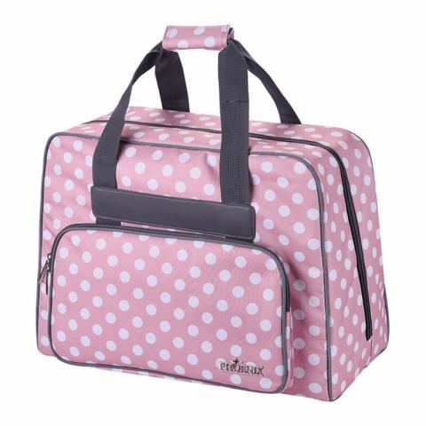 Nähmaschinentasche Polka Dots rosa  / H32/B45/T21 