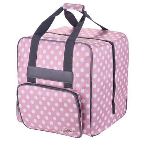 Overlocktasche Polka Dots rosa H36xB39xT32 