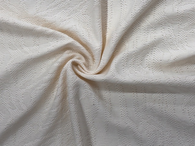 Jacquard Strick wollweiß 